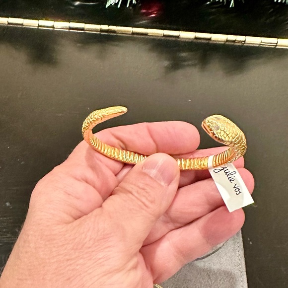 NWT RARE AUTHENTIC Julie Vos Textured Snake Open Cuff - Picture 17 of 17